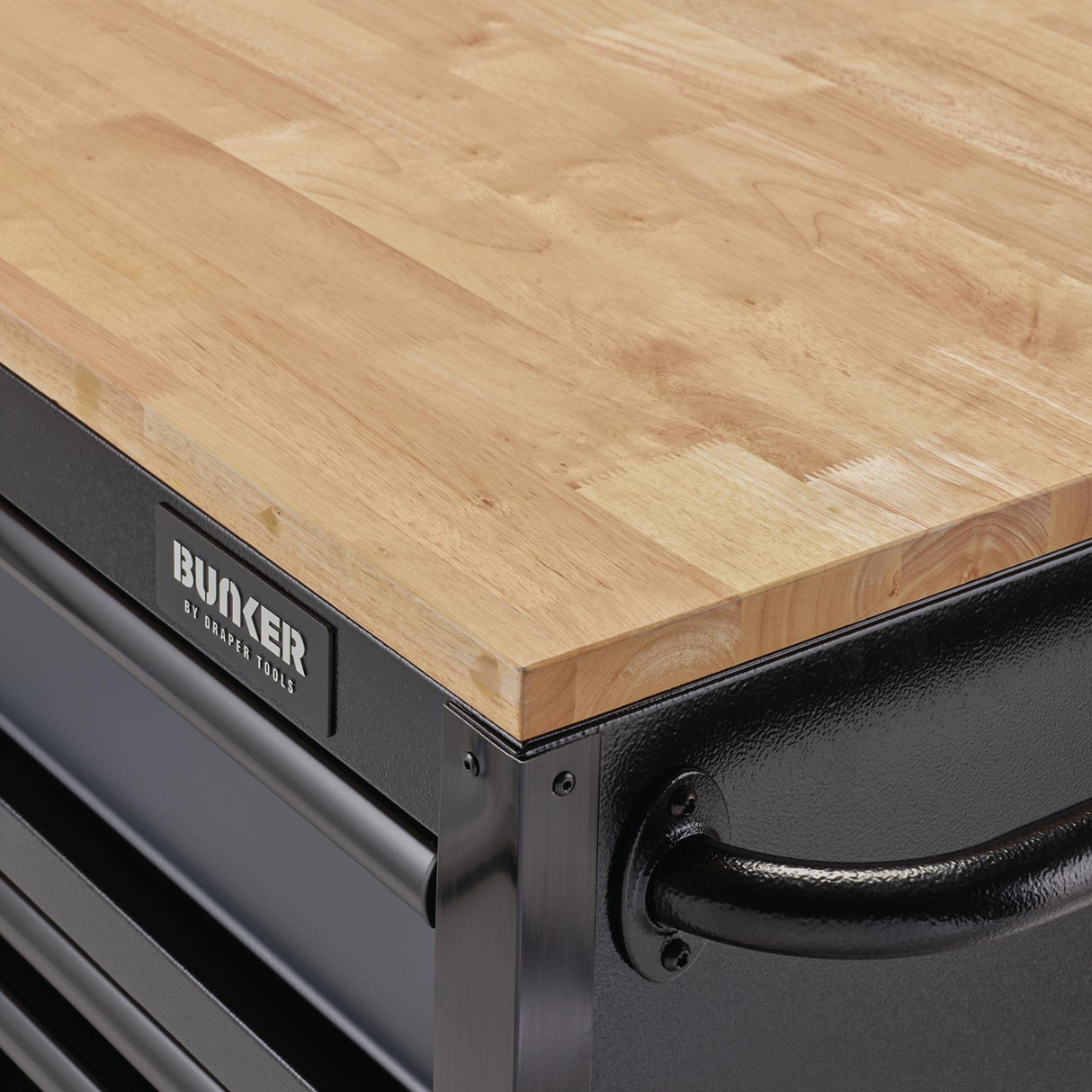 BUNKER Profi Werkbank mit Schubladen 56 Zoll, 155 cm - Grau - 56 Zoll, 155 cm - Werkbank mit Rollen - 10 Schubladen - D08227