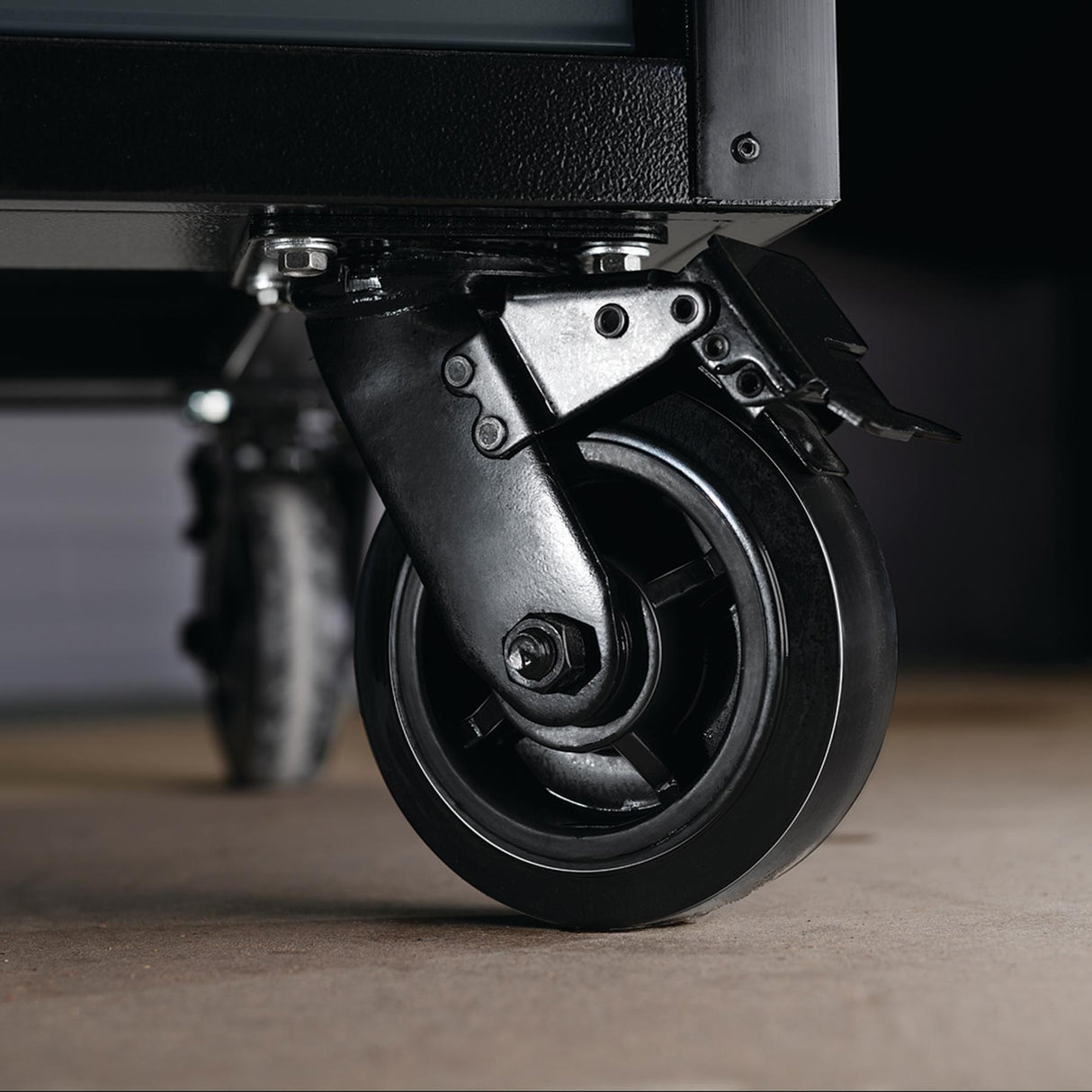 BUNKER Profi Werkbank mit Schubladen 56 Zoll, 155 cm - Grau - 56 Zoll, 155 cm - Werkbank mit Rollen - 10 Schubladen - D08227