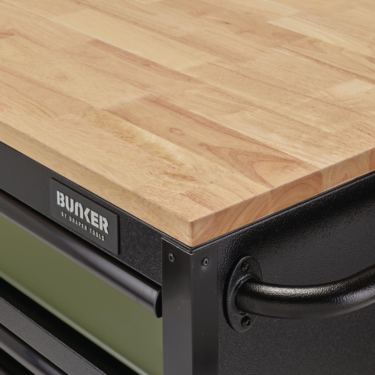 BUNKER Profi Werkbank mit Rollen 56 Zoll, 155 cm - Blau - Werkbank mit Schubladen - 10 Schubladen - D08236