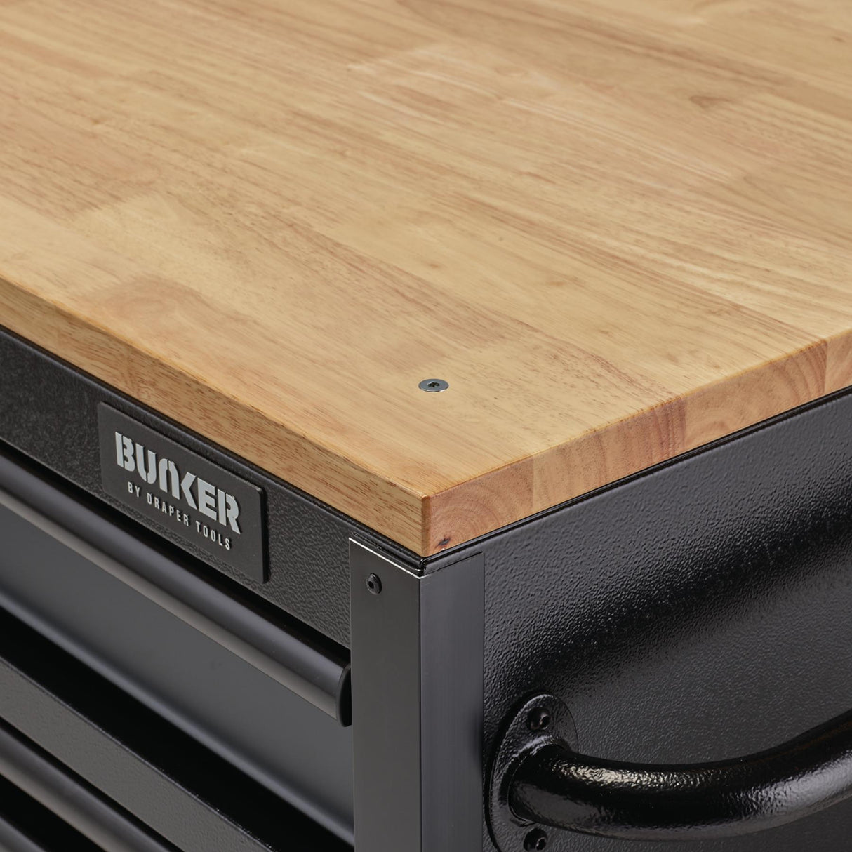 BUNKER Profi Werkbank 61 Zoll (155 cm) Grau - Werkbank mit Rollen - Werkbank mit Schubladen 15 - D08238