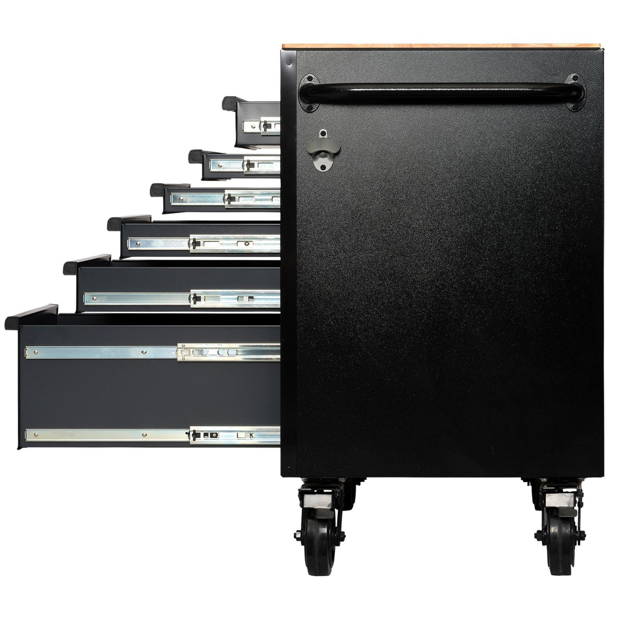 BUNKER Profi Werkbank mit Schubladen 72 Zoll (183 cm) in Grau - Werkbank mit Rollen - 15 Schubladen - D08241