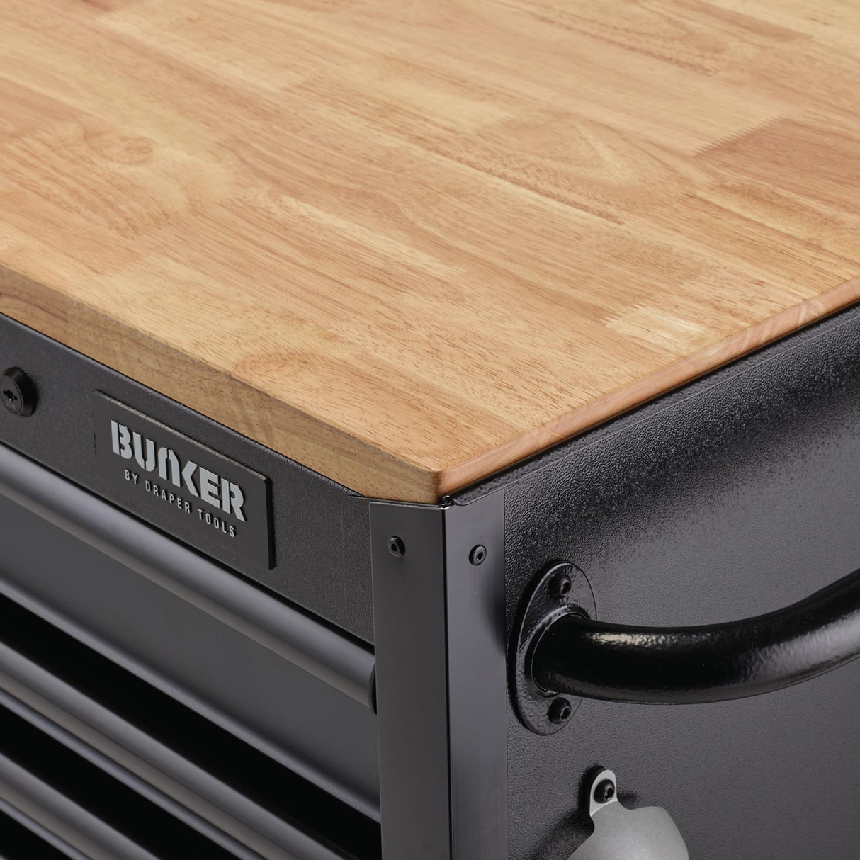 BUNKER Profi Werkbank mit Schubladen 72 Zoll (183 cm) in Grau - Werkbank mit Rollen - 15 Schubladen - D08241