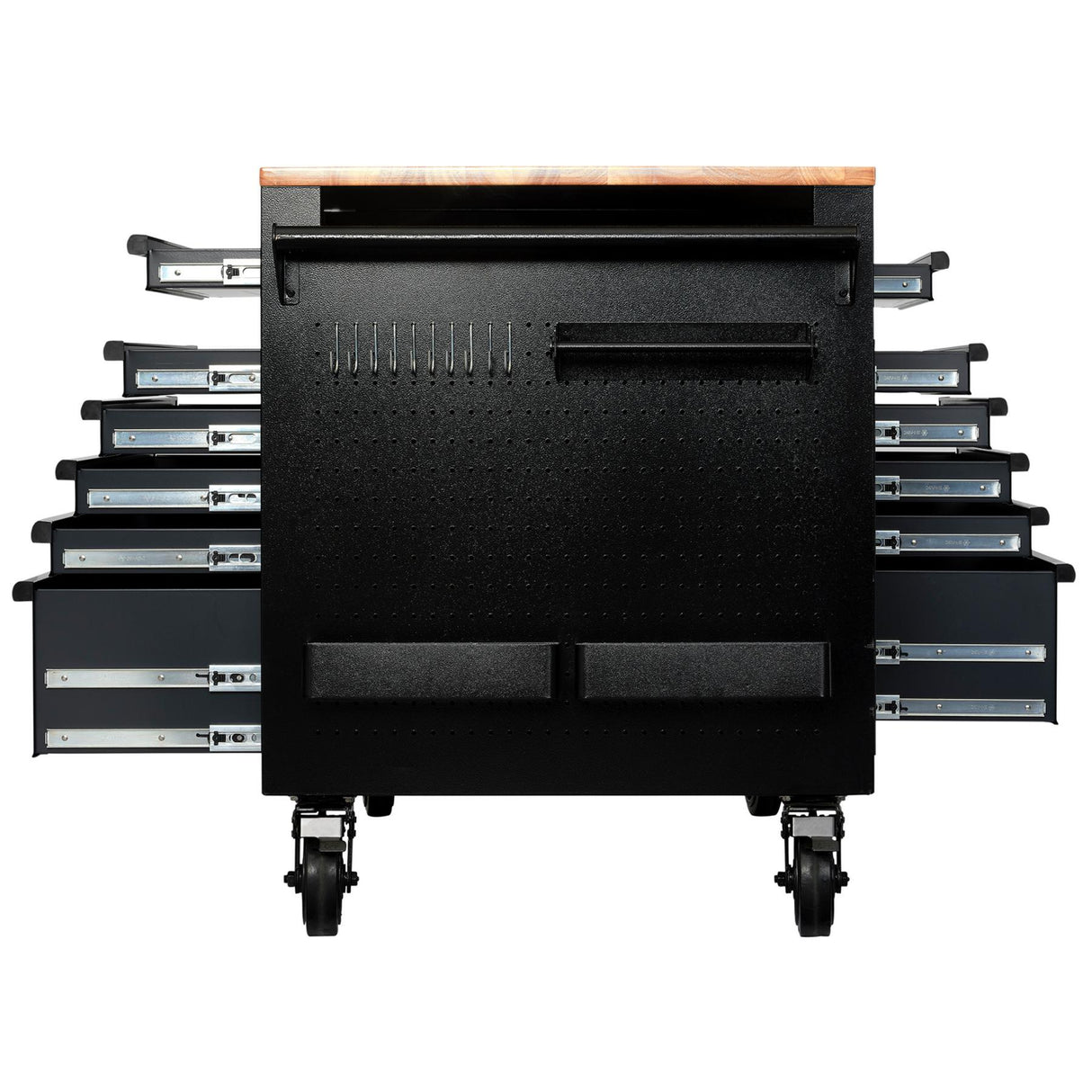 BUNKER Profi Werkbank mit Rollen 48 Zoll (122 cm) Grau - Multifunktionaler Werkbank mit Schubladen - D08251