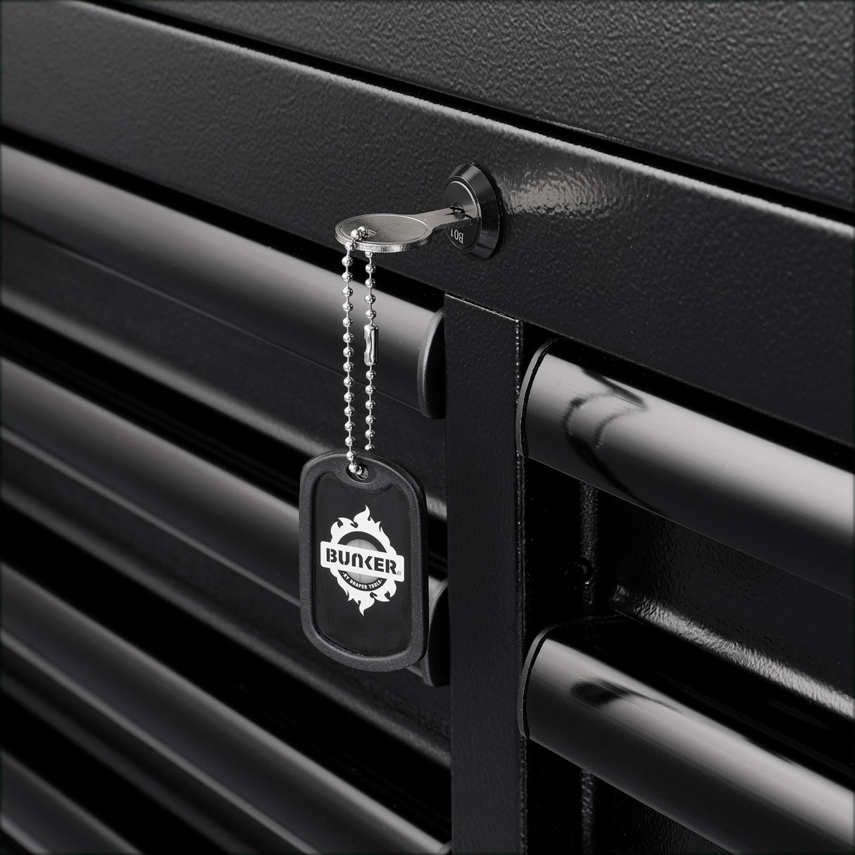 BUNKER Werkzeugwagen mit Topcase, 13 Soft-Close-Schubladen, 131cm, schwarz D24249