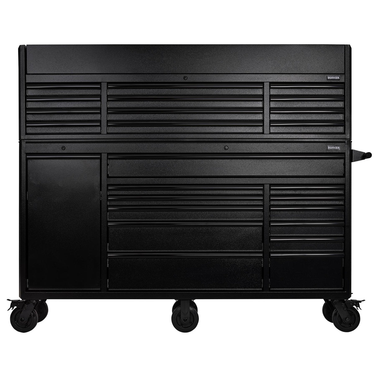 BUNKER Werkzeugwagen mit Topcase, 25 Soft-Close-Schubladen, 183cm, schwarz D24253