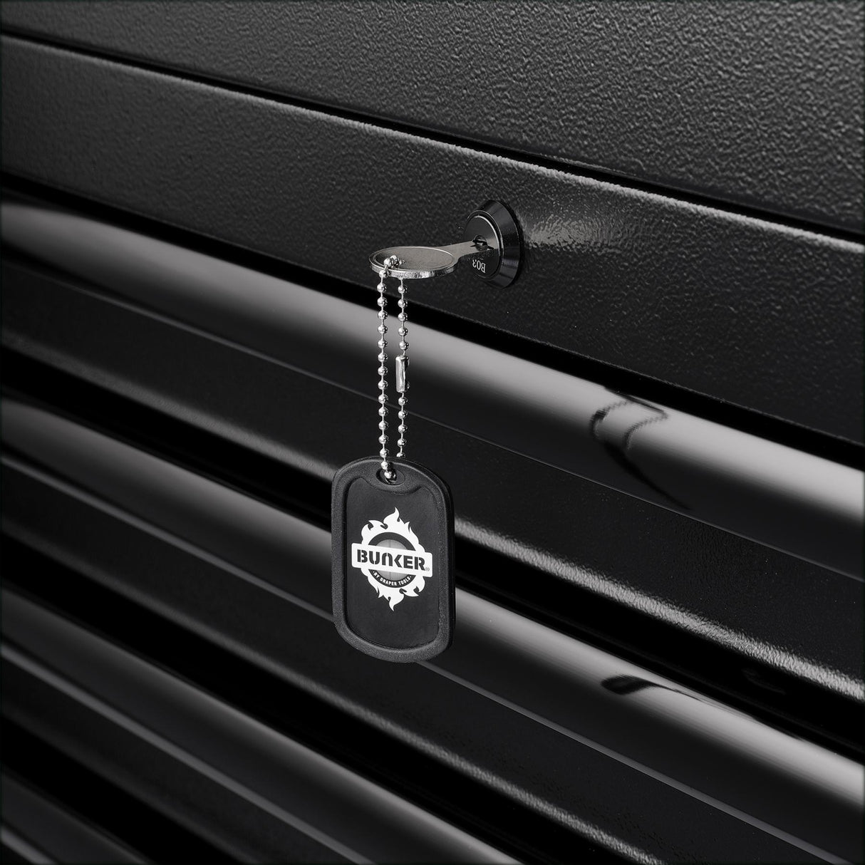 BUNKER Werkzeugwagen mit Topcase, 25 Soft-Close-Schubladen, 183cm, schwarz D24253