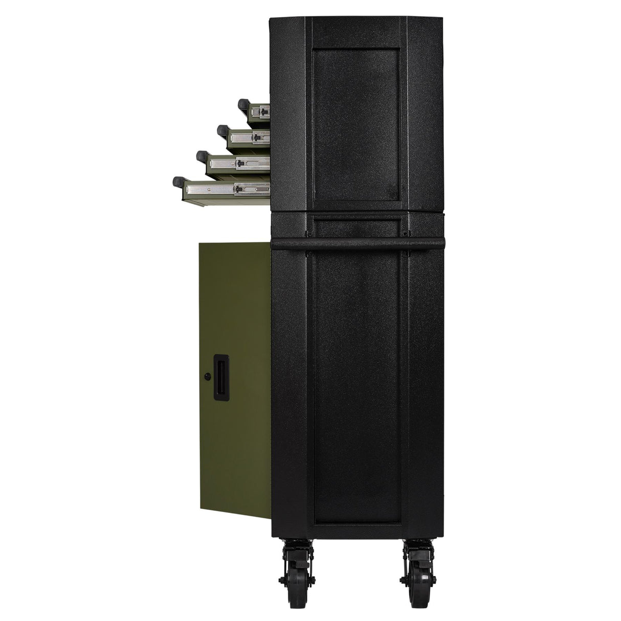 BUNKER Werkzeugwagen mit Topcase, 13 Soft-Close-Schubladen, 131cm, grün D24255