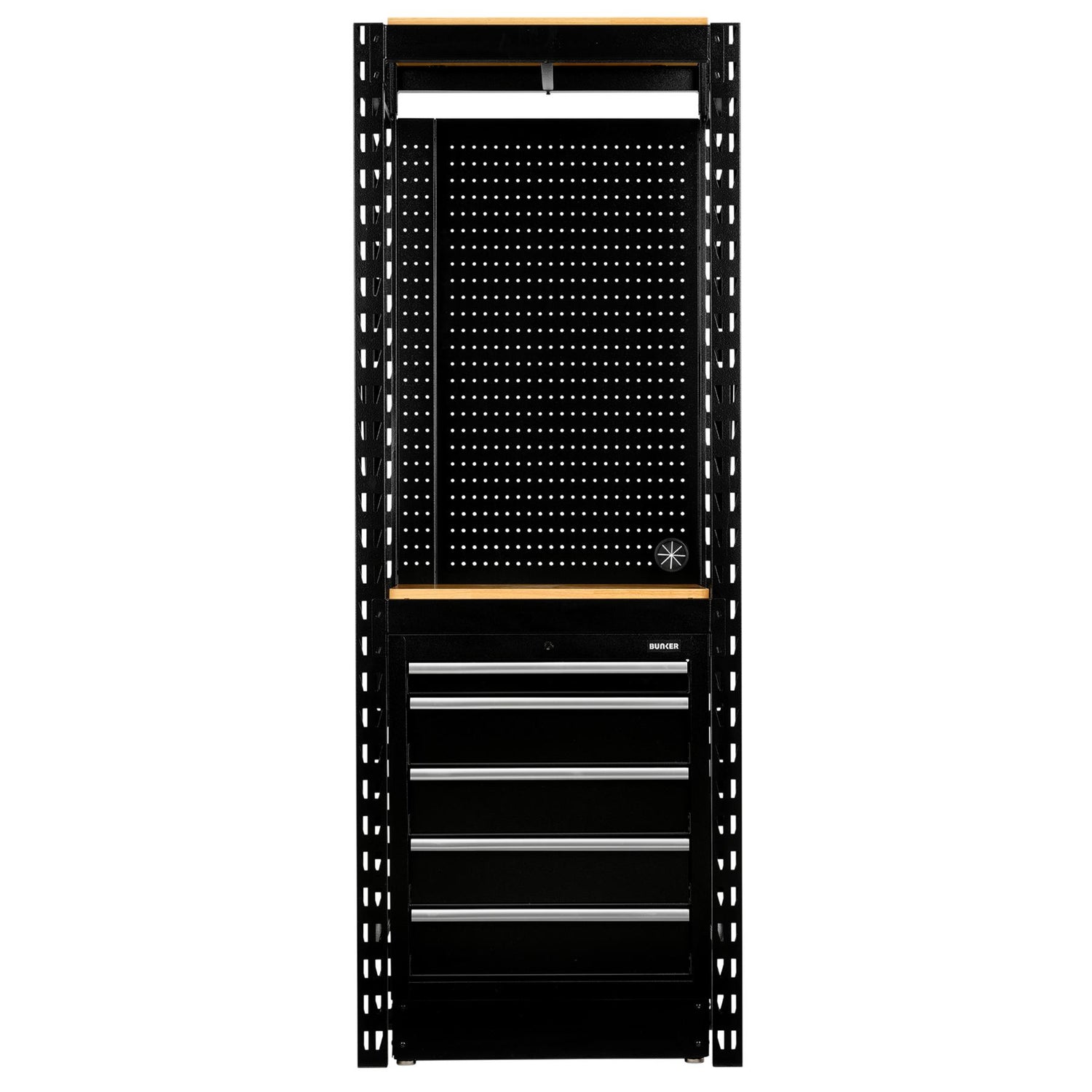 BUNKER 750mm Modular Regalsystem Combo Werkstatteinrichtung Regal Werkbank mit Hartholz-Arbeitsplatte - 13-teilig - D27919