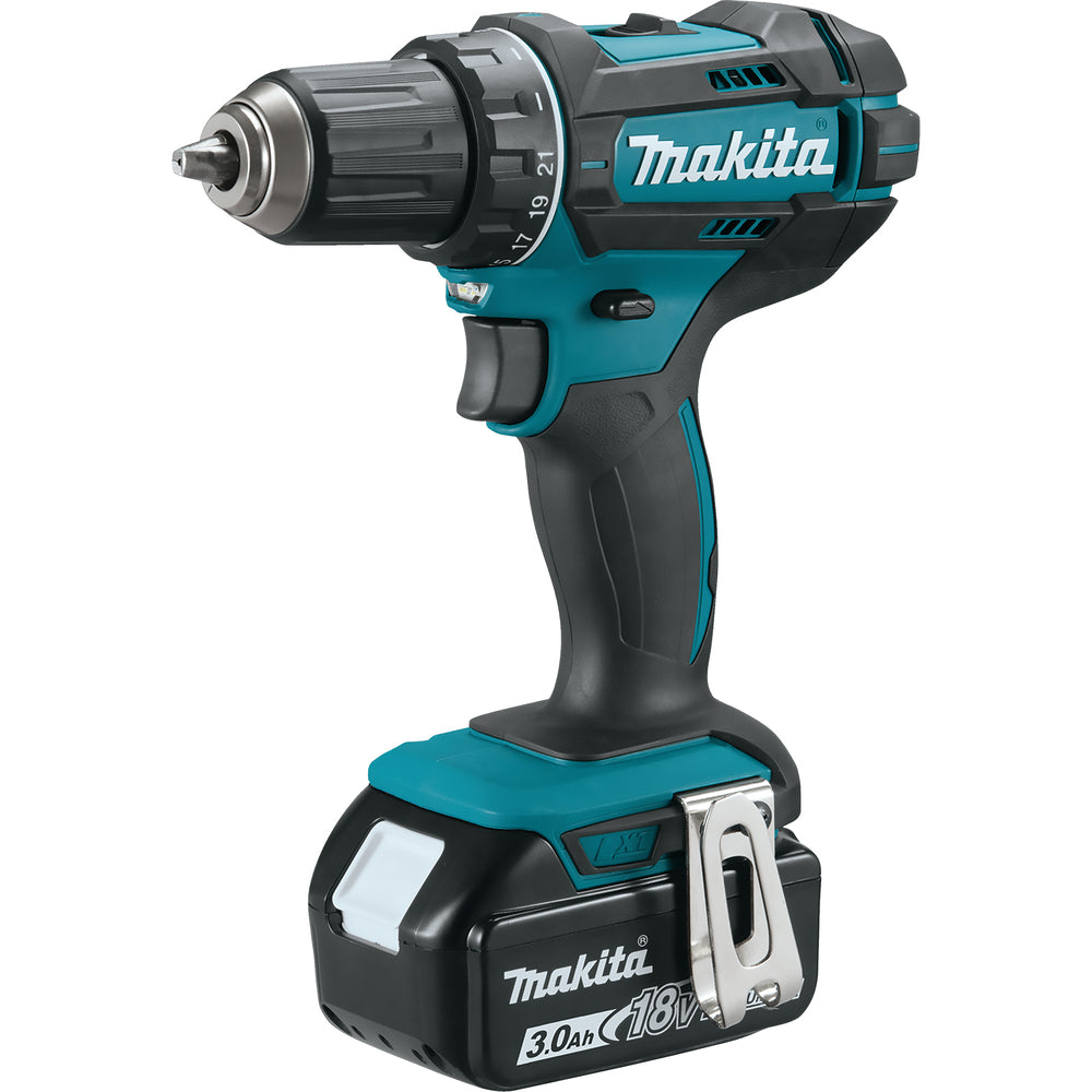 Makita Akku-Bohrschrauber 18V | 21 Drehmomentstufen, Vollmetall-Getriebe & XPT-Schutz - DDF482RFJ