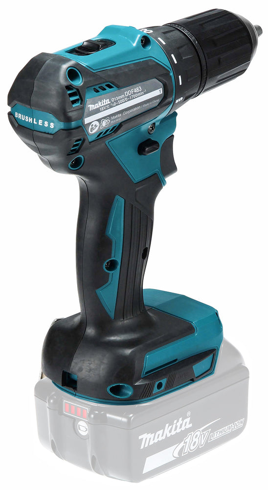 Makita Akku-Bohrschrauber 18V | Brushless, 20 Drehmomentstufen & Vollmetall-Getriebe - DDF483Z