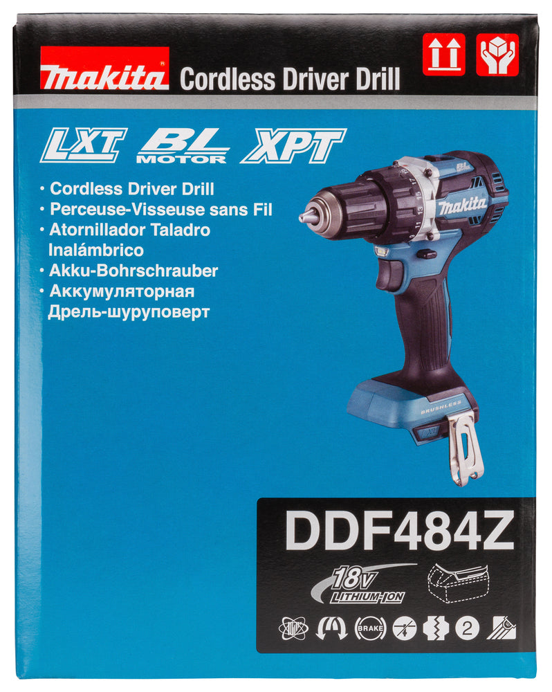 Makita Akku-Bohrschrauber 18V | kompakt 172 mm, Brushless & 21 Drehmomentstufen - DDF484Z