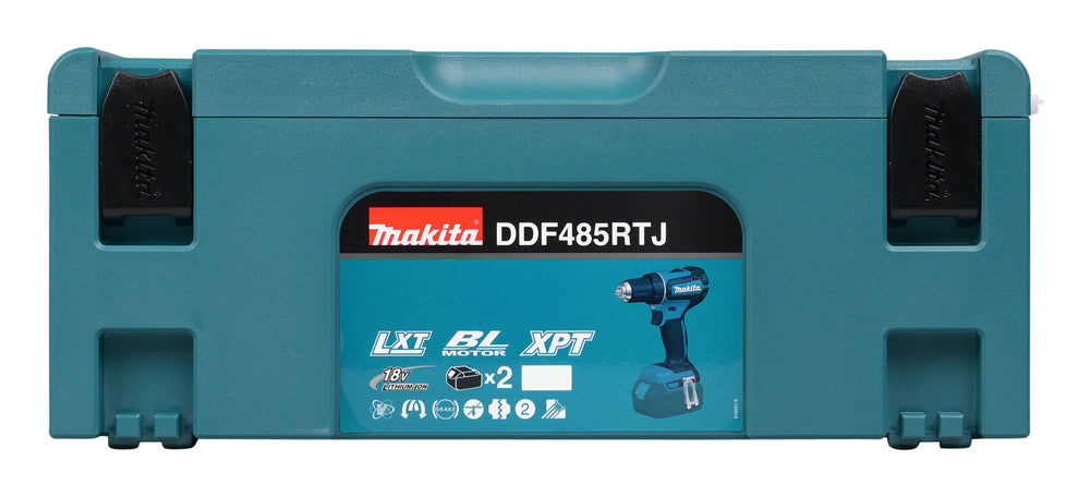 Makita Akku-Bohrschrauber 18V | Brushless, Vollmetall-Getriebe & 21 Drehmomentstufen - DDF485RTJ