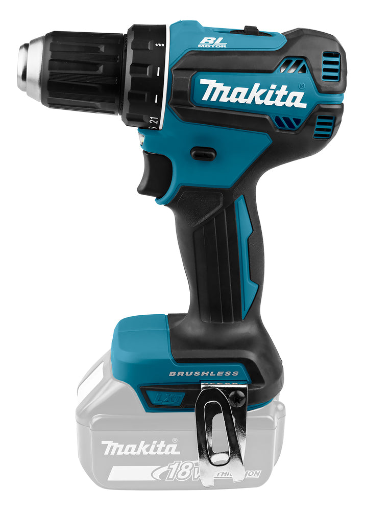 Makita Akku-Bohrschrauber 18V | Brushless, 21 Drehmomentstufen & Vollmetall-Getriebe - DDF485Z