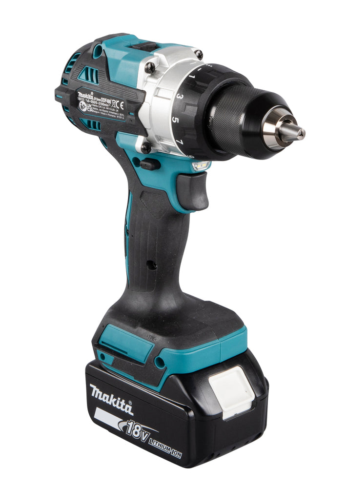 Makita Akku-Bohrschrauber 18V | Brushless, Vollmetall-Getriebe & Doppel-LED - DDF486RTJ