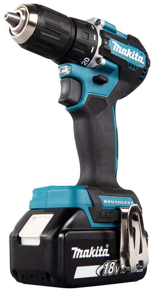 Makita Akku-Bohrschrauber 18V | ergonomischer Softgrip, kompakt & LED-Licht - DDF487RAJ