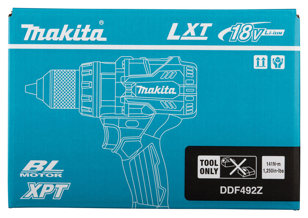 Makita Akku-Bohrschrauber 18V | Brushless, Vollmetall-Getriebe & Doppel-LED - DDF492Z