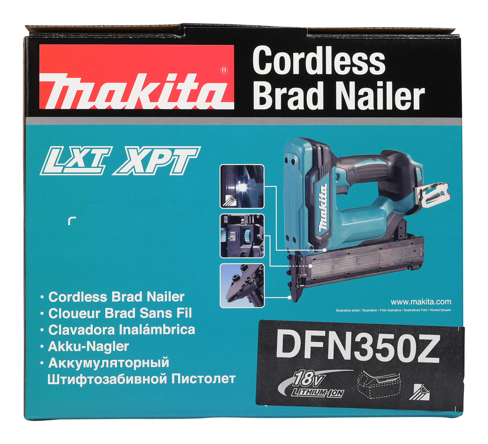 Makita Akku-Stauchkopfnagler 18V | für Stifte 15–35 mm, präzise & handlich - DFN350Z