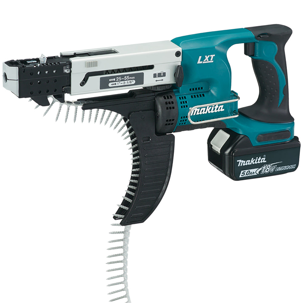 Makita Akku-Magazinschrauber 18V | für gegurtete Schrauben 25–55 mm, staubgeschützt & kompakt - DFR550RTJ