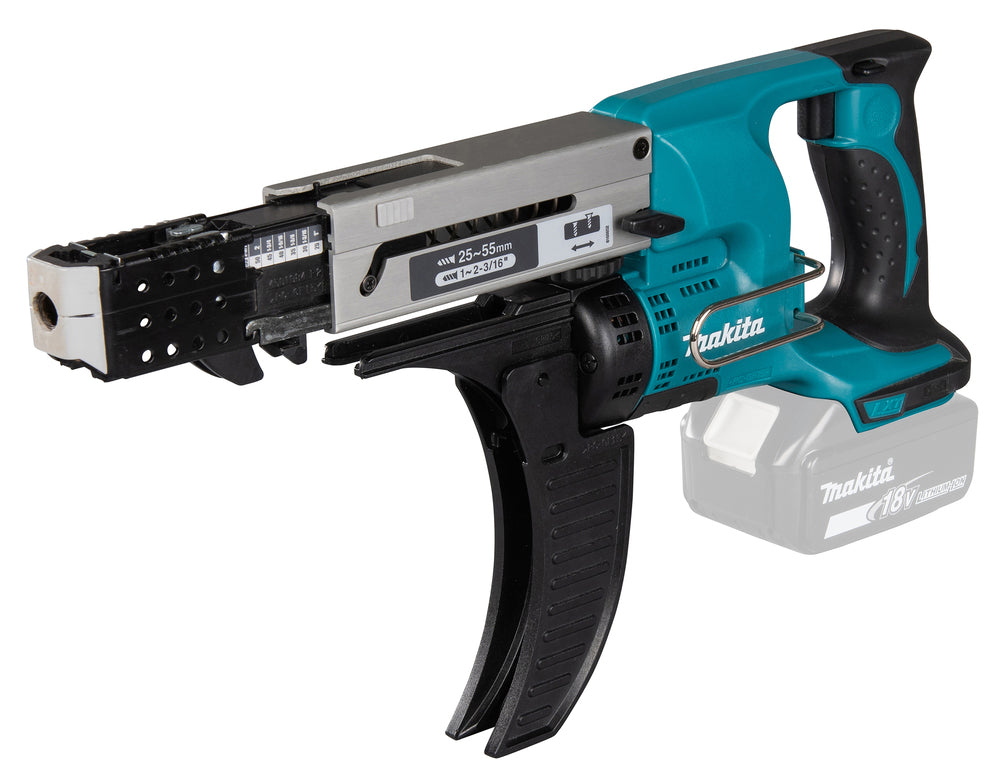 Makita Akku-Magazinschrauber 18V | für gegurtete Schrauben 25–55 mm - DFR550Z