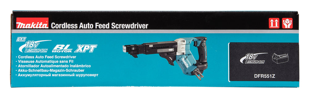 Makita Akku-Magazinschrauber 18V | Brushless mit Push-Drive & XPT für Schrauben 25–55 mm - DFR551Z