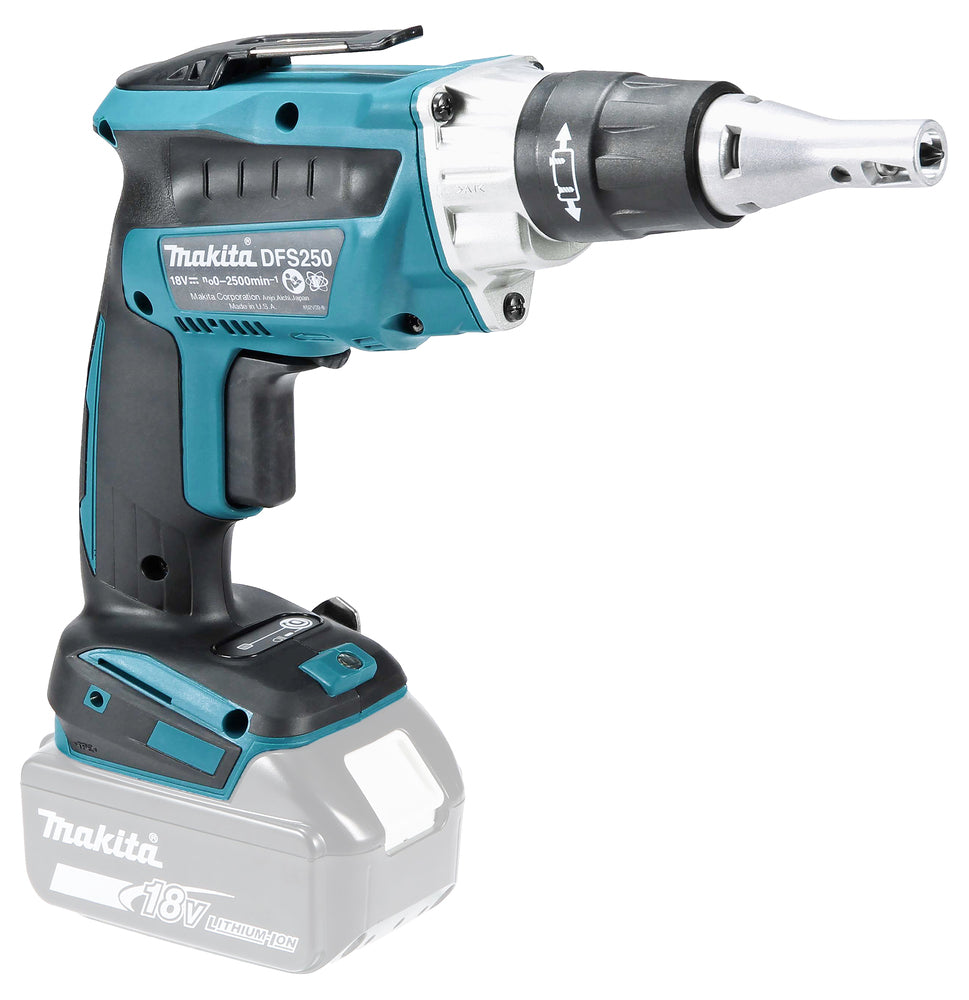 Makita Akku-Schnellbauschrauber 18V | Brushless mit Push&Drive-Technologie & LED - DFS250Z