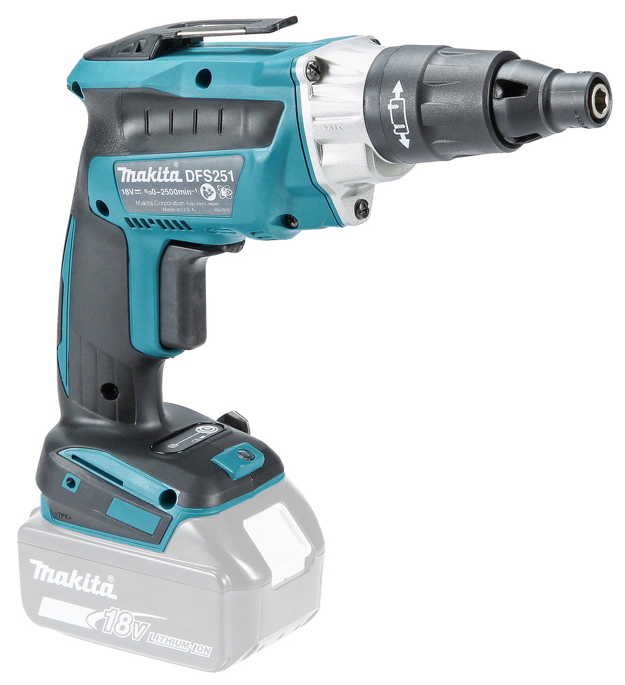 Makita Akku-Schnellbauschrauber 18V | Brushless mit Push&Drive-Technologie & LED - DFS251Z