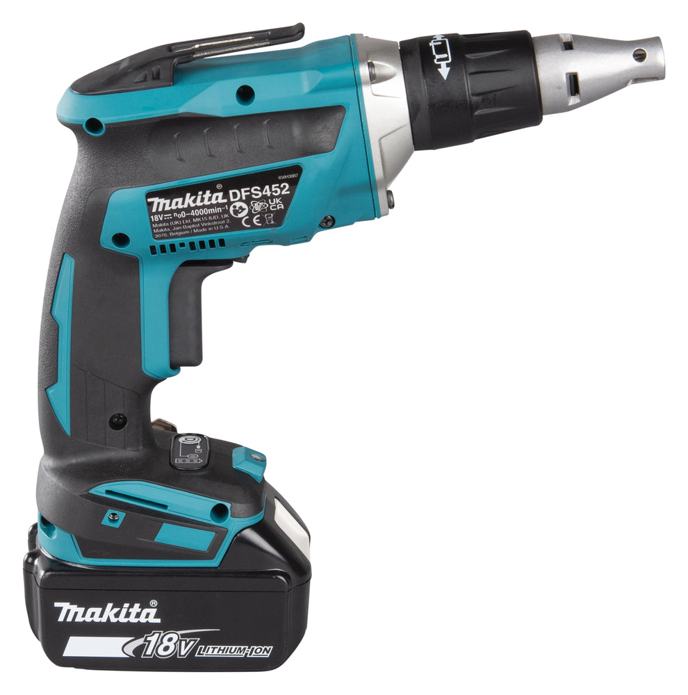 Makita Akku-Schnellbauschrauber 18V | Brushless mit Push&Drive-Technologie - DFS452RTJ