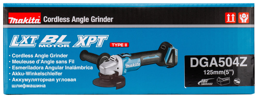 Makita Akku-Winkelschleifer 18V | 125 mm | Brushless mit AFT & ADT - DGA504Z