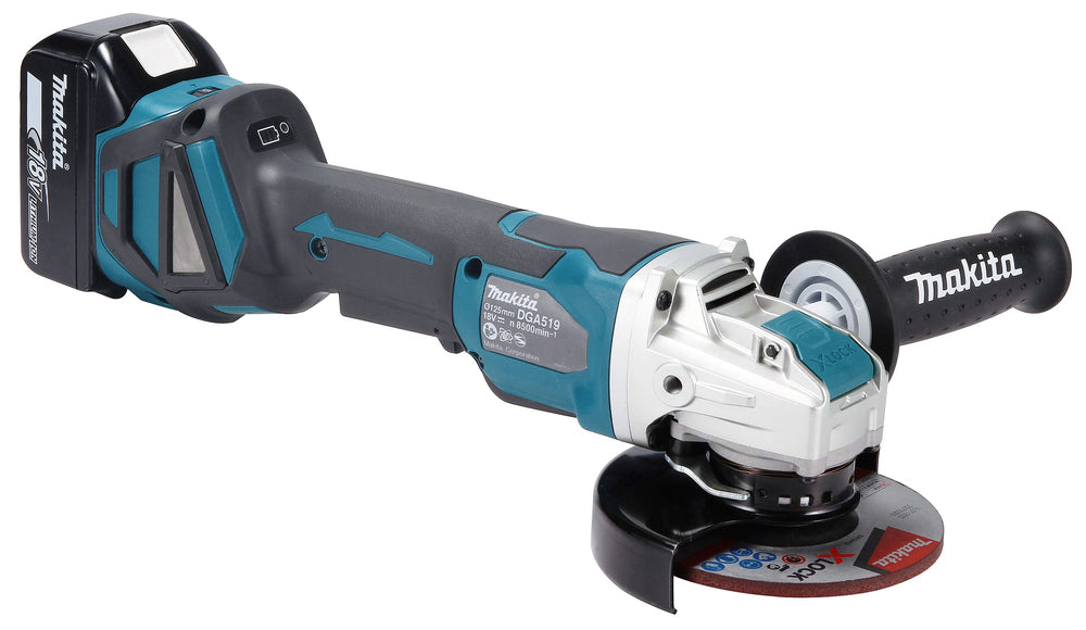 Makita Akku-Winkelschleifer 18V | 125 mm | X-LOCK | Brushless - DGA519RTJ