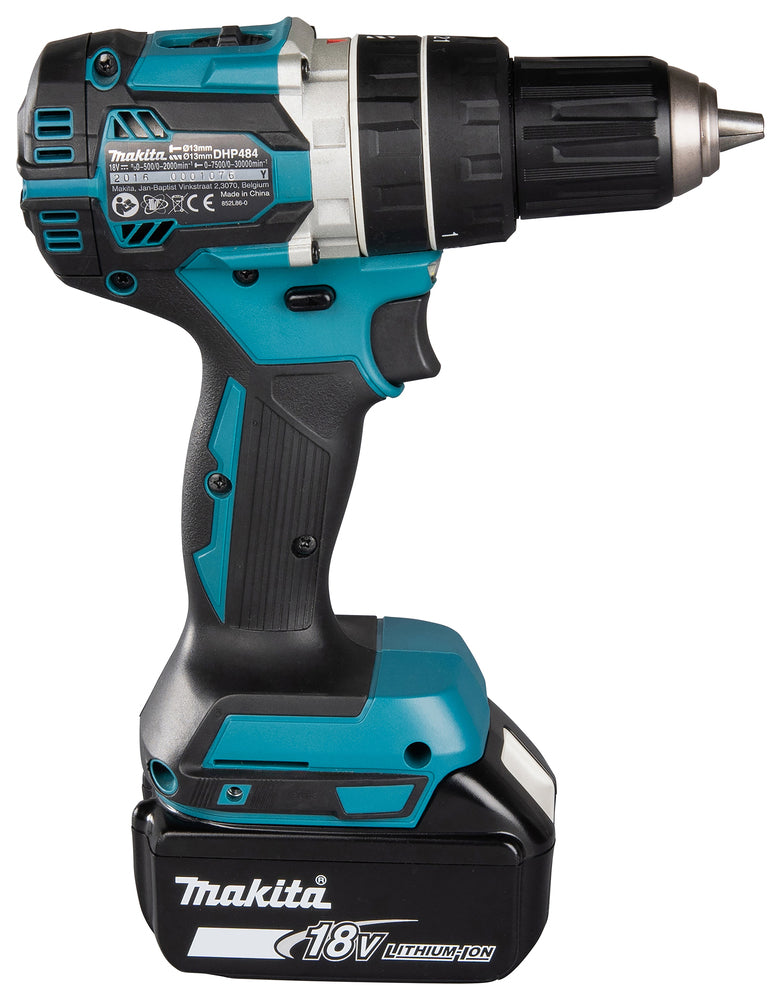 Makita Akku-Schlagbohrschrauber – 18V, 65 Nm Drehmoment, bürstenlos & robust - DHP484RTJ