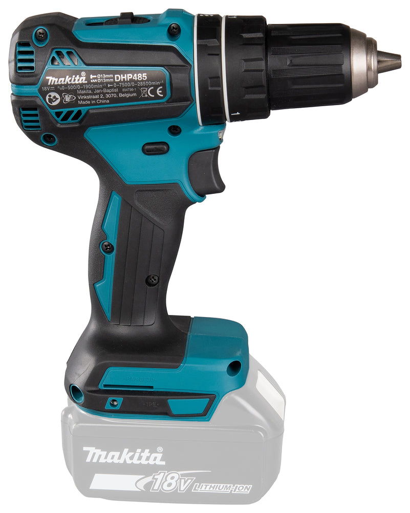 Makita Akku-Schlagbohrschrauber – 18V, 60 Nm Drehmoment, bürstenlos & mit Vollmetallgetriebe - DHP485Z