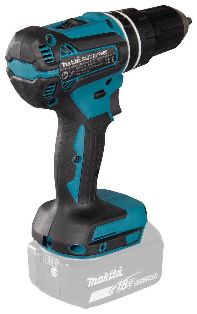 Makita Akku-Schlagbohrschrauber – 18V, 60 Nm Drehmoment, bürstenlos & mit Vollmetallgetriebe - DHP485Z