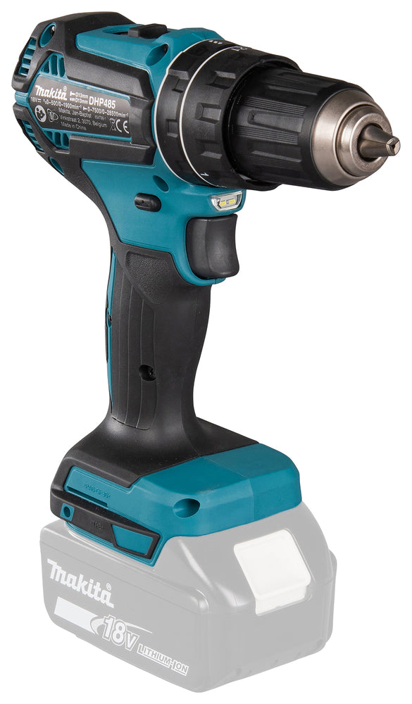 Makita Akku-Schlagbohrschrauber – 18V, 60 Nm Drehmoment, bürstenlos & mit Vollmetallgetriebe - DHP485Z