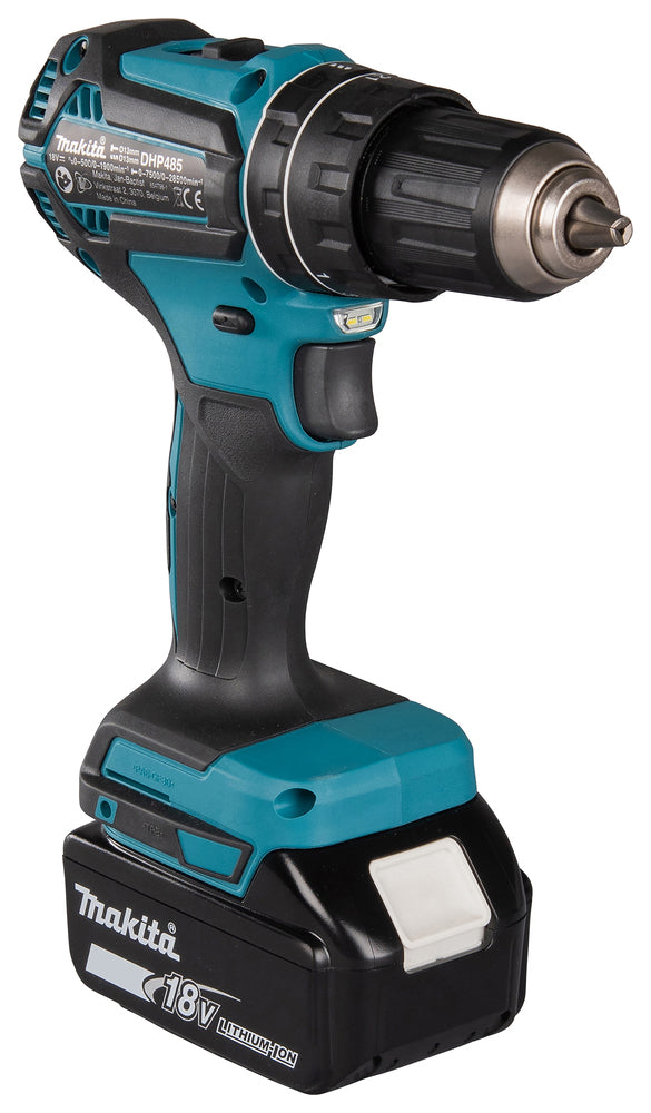 Makita Akku-Schlagbohrschrauber – 18V, 60 Nm Drehmoment, bürstenlos & robust - DHP485RTJ