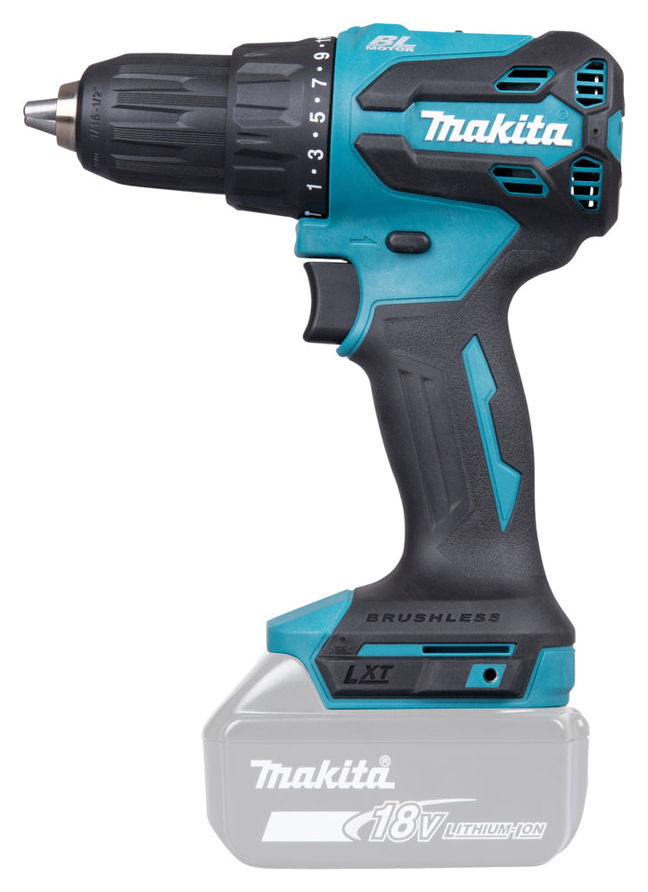 Makita Akku-Schlagbohrschrauber – 18V, 65 Nm Drehmoment, mit 2-Gang-Vollmetallgetriebe - DHP490Z