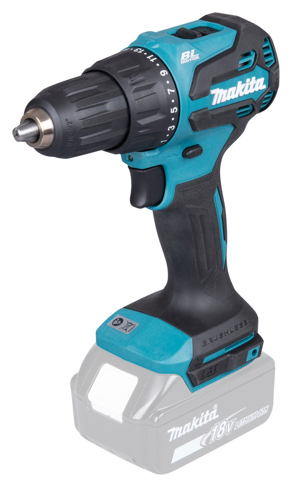 Makita Akku-Schlagbohrschrauber – 18V, 65 Nm Drehmoment, mit 2-Gang-Vollmetallgetriebe - DHP490Z