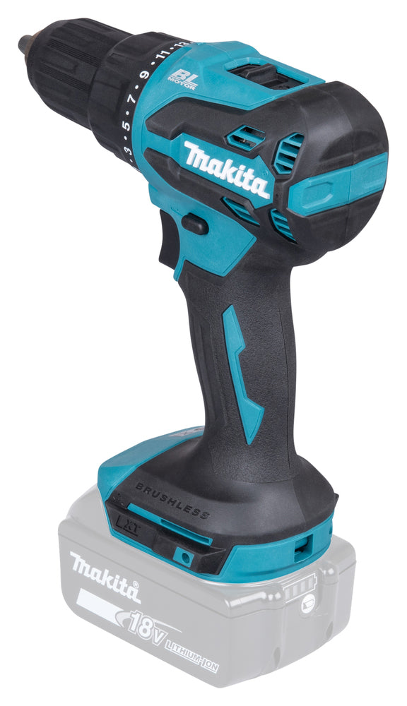 Makita Akku-Schlagbohrschrauber – 18V, 65 Nm Drehmoment, mit 2-Gang-Vollmetallgetriebe - DHP490Z