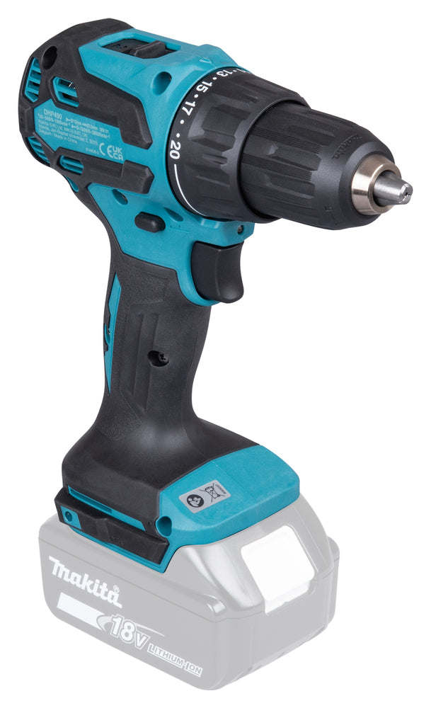 Makita Akku-Schlagbohrschrauber – 18V, 65 Nm Drehmoment, mit 2-Gang-Vollmetallgetriebe - DHP490Z