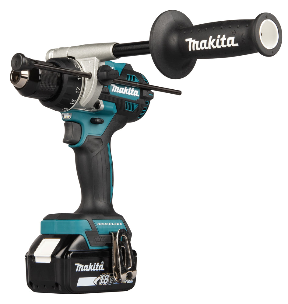 Makita Akku-Schlagbohrschrauber – 18V, 141 Nm, bürstenlos & mit Metall-Bohrfutter - DHP492RTJ