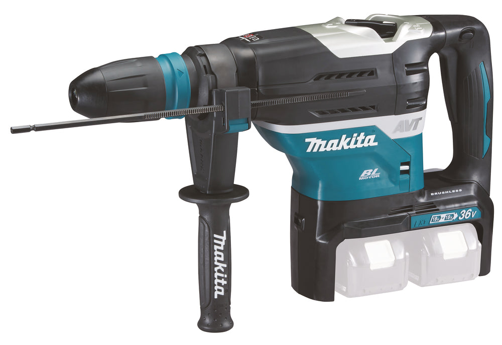 Makita Akku-Kombihammer SDS-MAX – 2x18V, 8,0 J Schlagstärke, mit AWS & AFT - DHR400ZKUN