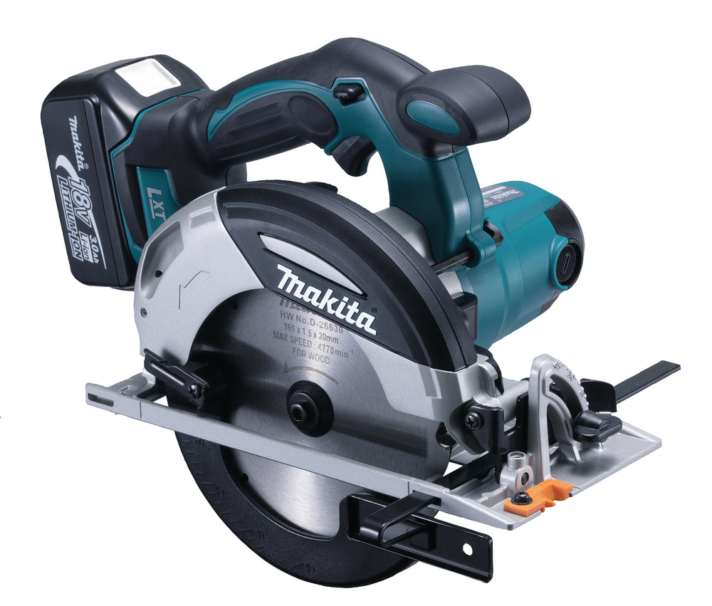 Makita Akku-Handkreissäge 165 mm – 66 mm Schnitttiefe, LED & Aluminiumbasis - DHS630RTJ