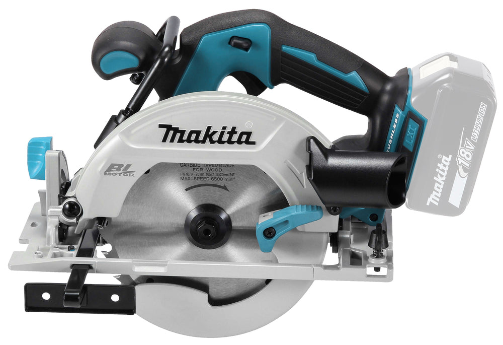 Makita Akku-Handkreissäge 165 mm – 57 mm Schnitttiefe, ADT & LED - DHS680Z