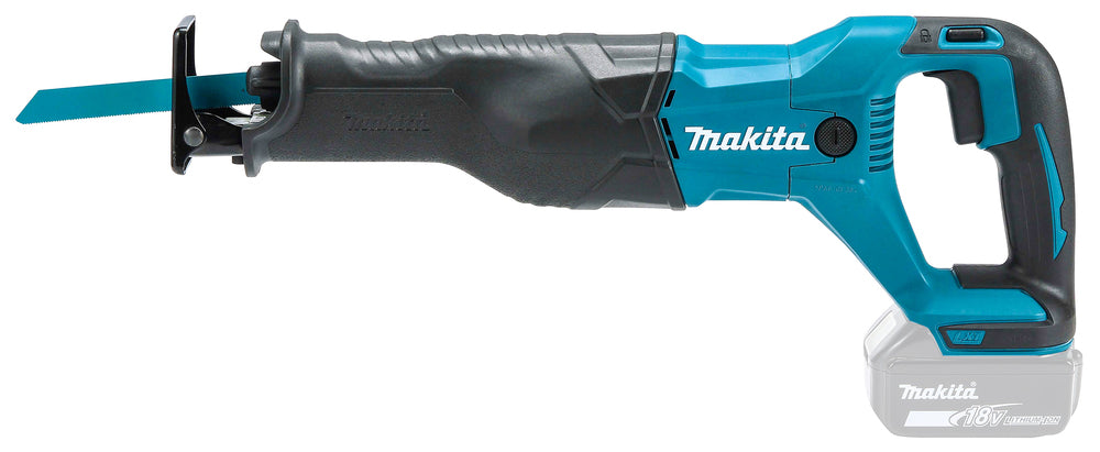 Makita Akku-Reciprosäge – 32 mm Hubhöhe, kompakt & werkzeugloser Sägeblattwechsel - DJR186ZK