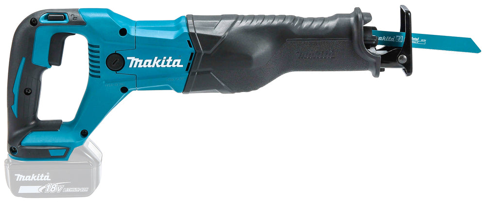 Makita Akku-Reciprosäge – 32 mm Hubhöhe, kompakt & werkzeugloser Sägeblattwechsel - DJR186ZK