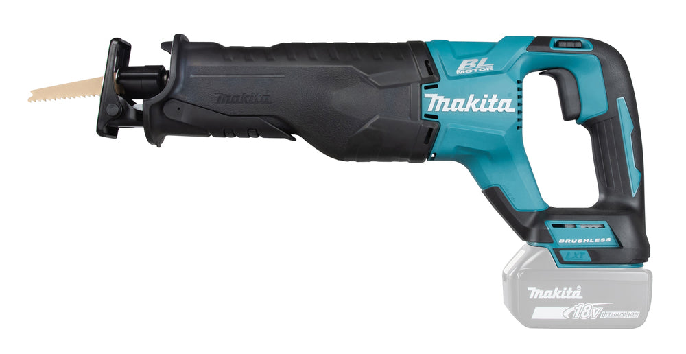 Makita Akku-Reciprosäge – 32 mm Hubhöhe, bürstenlos & werkzeugloser Sägeblattwechsel - DJR187ZK