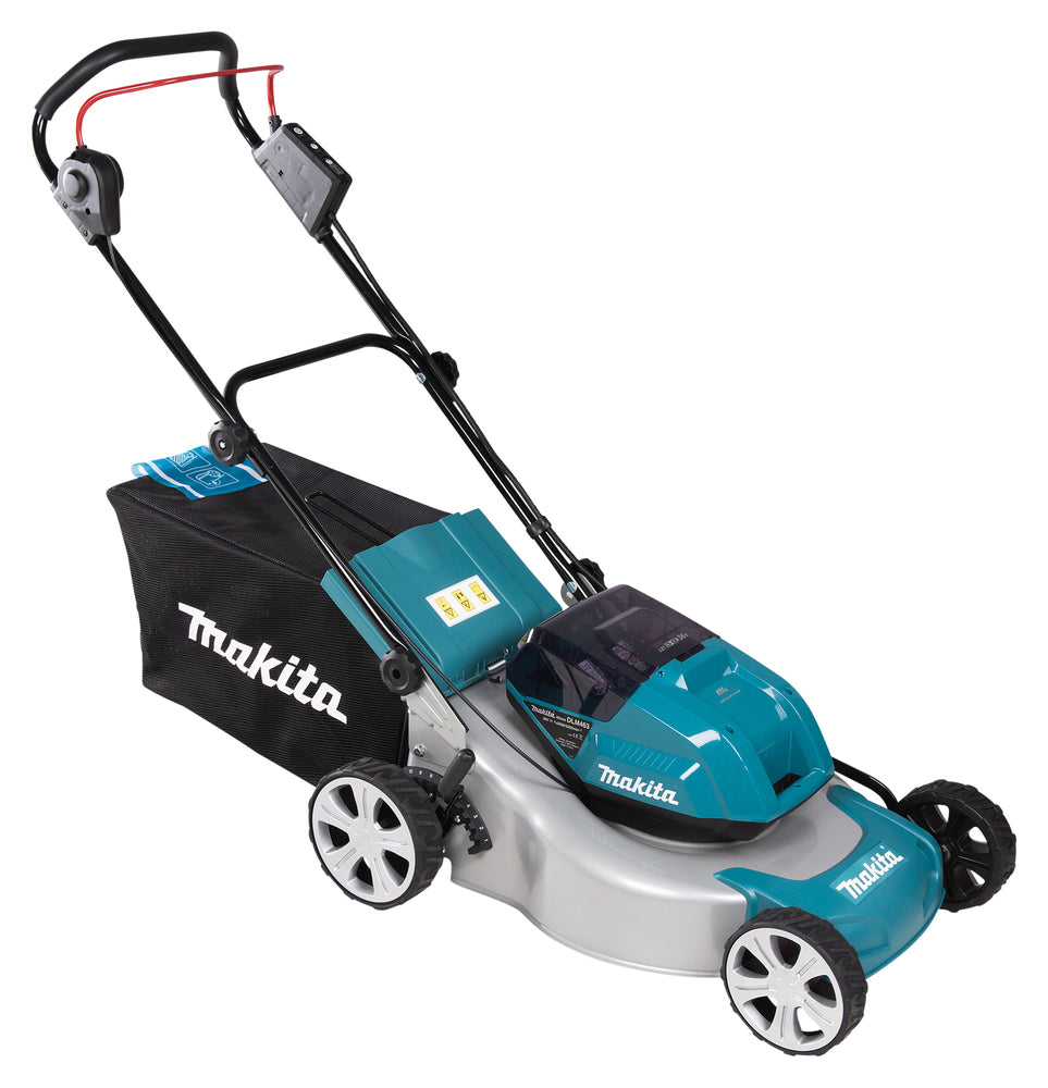 Makita Akku-Rasenmäher 2x18 V mit Stahldeck und 46 cm Schnittbreite - DLM463Z