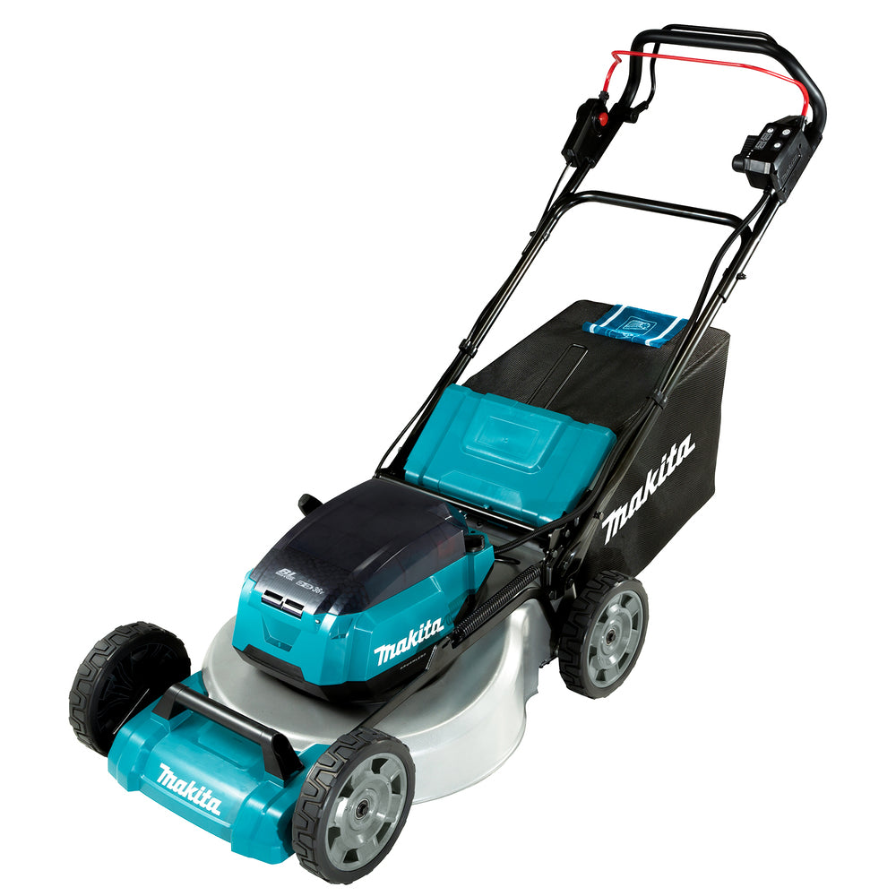 Makita Akku-Rasenmäher 2x18 V mit Stahldeck für große Flächen - DLM465Z