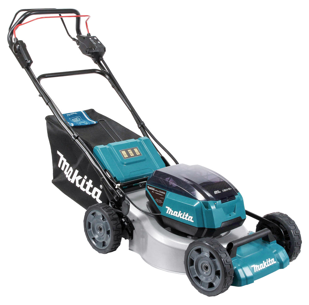 Makita Akku-Rasenmäher 2x18 V mit Stahldeck für große Flächen - DLM465Z