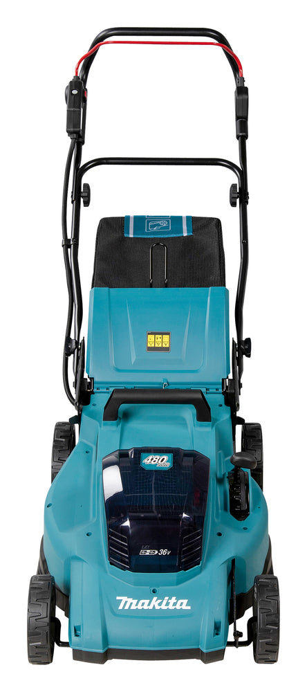 Makita Akku-Rasenmäher 2x18 V für mittelgroße Rasenflächen - DLM480PT2