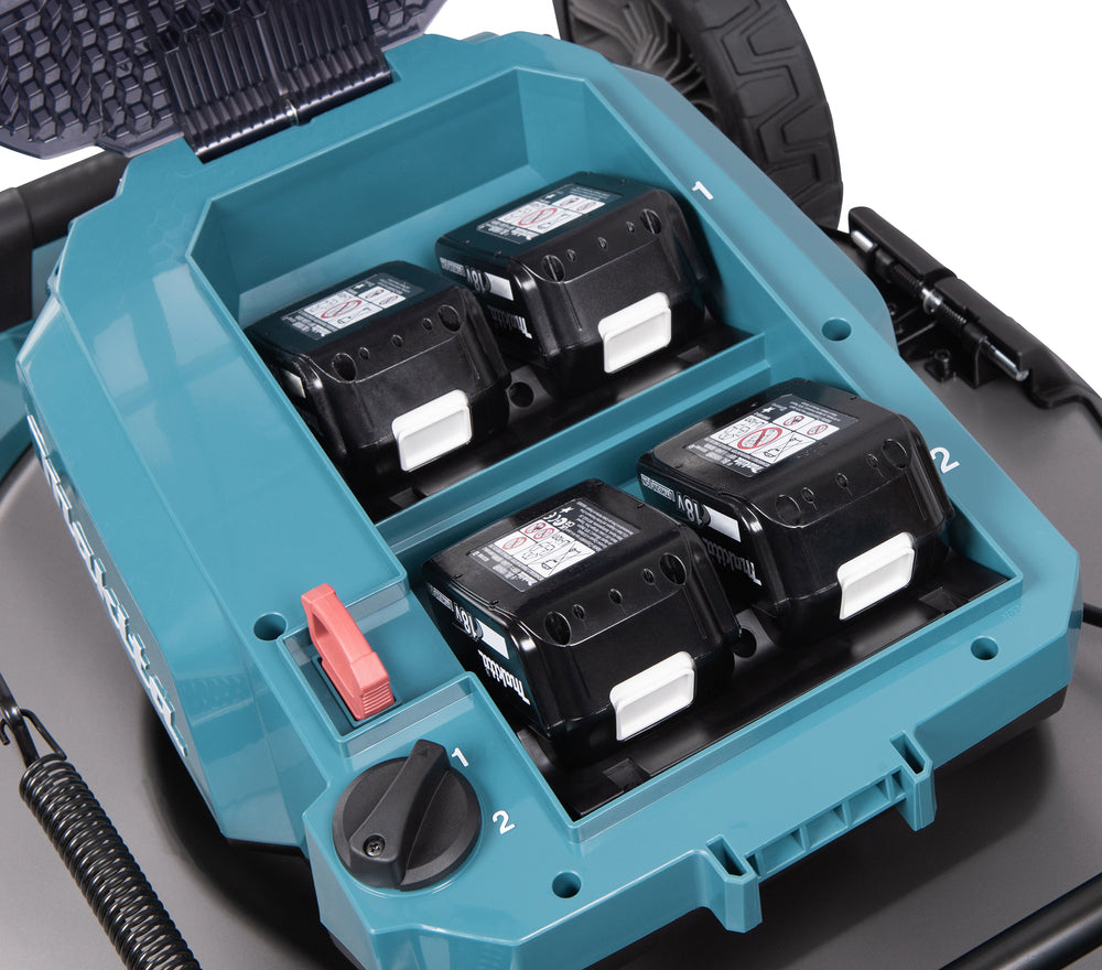 Makita Akku-Rasenmäher 2x18 V mit Stahldeck für große Rasenflächen - DLM534Z